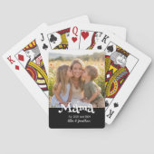 Mama Opgericht Foto Kinderen Naam Fun Tekst Pokerkaarten (Achterkant)