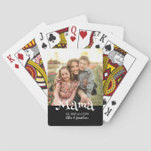 Mama Opgericht Foto Kinderen Naam Fun Tekst Pokerkaarten (Achterkant)