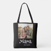 Mama Opgericht Foto Kinderen Naam Fun Tekst Tote Bag (Achterkant)