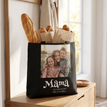 Mama Opgericht Foto Kinderen Naam Fun Tekst