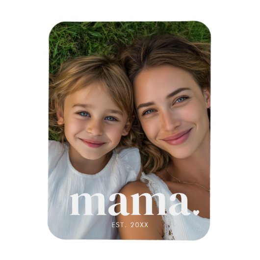Mama Opgericht Foto Magneet (Verticaal)