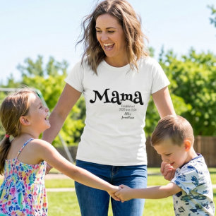 Mama Opgericht Op Maat Gemaakte Kinderen Naam Nieu T-shirt
