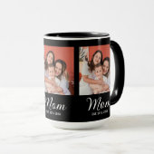 Mama Opgericht Script Zwart 3 Foto Koffiemok Mok (Voorkant rechts)