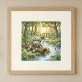 Mama Opossum en Jongen Nursery Poster