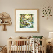Mama Opossum en Jongen Nursery Poster