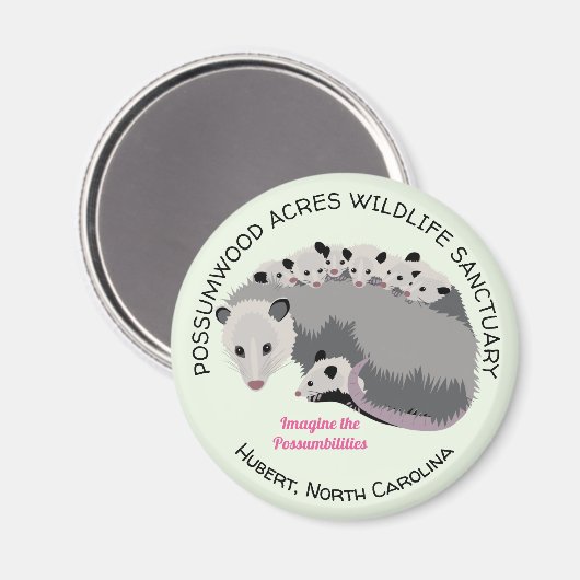 Mama Opossum magneet (Voorkant / Achterkant)