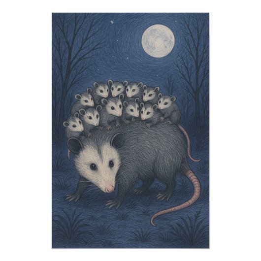Mama Opossum Perfect Poster (Voorkant)