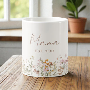 Mama Opricht Wilde Bloem Boho Baby Borrel Koffiemok