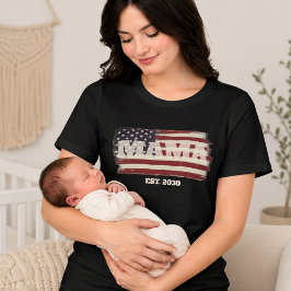 MAMA Oprichtingsjaar Amerikaanse Vlag Tri-Blend Shirt