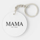 Mama Oprichtingsjaar Sleutelhanger (Achterkant)
