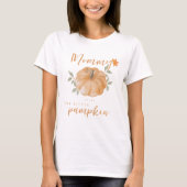 Mama Oranje Little Pumpkin Herfst Baby shower T-shirt (Voorkant)