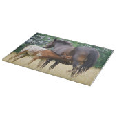 Mama Paard Voert Baby Glas Snijplank (Hoek)