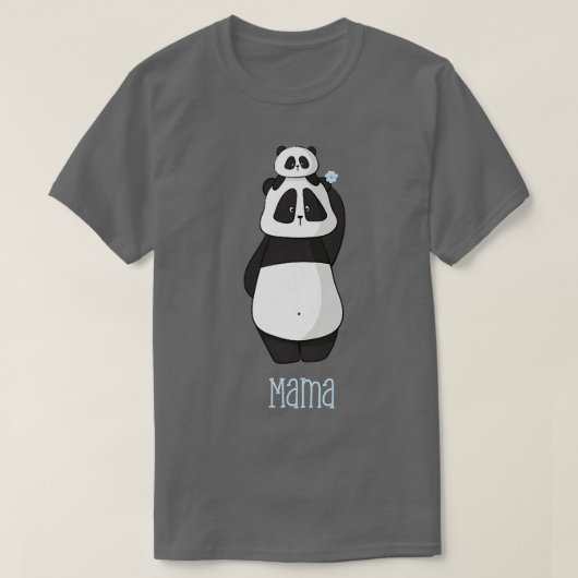 Mama Panda Bear Cute Baby Shower Premium T-shirt (Design voorkant)