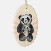 Mama Panda Beer Liefde Keramisch Ornament (Rechts)