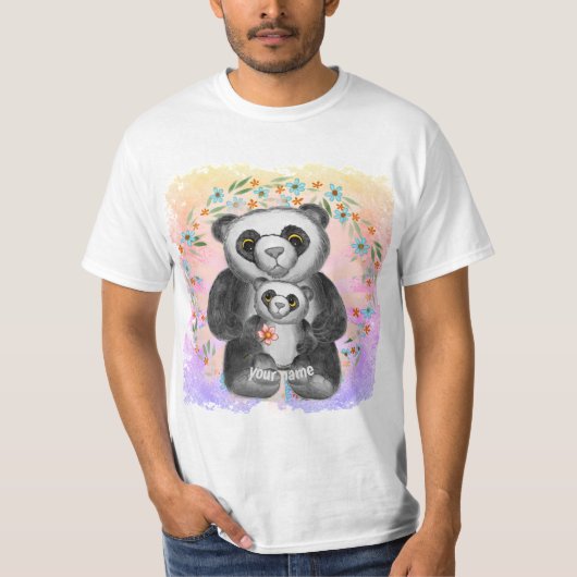 Mama Panda Beer Liefde T-shirt (Voorkant)