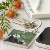 Mama Panda en Baby Sleutelhanger (Voorkant Rechts)