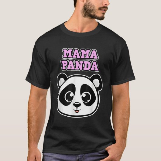 Mama Panda voor Moeders en Panda T-shirt (Voorkant)