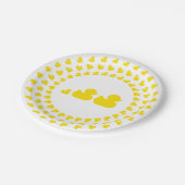 Mama, papa en Baby Rubber Ducks Papieren Bordje (Gekanteld)