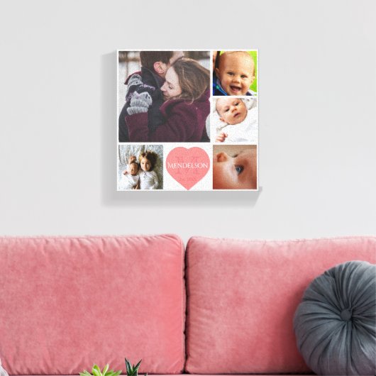 Mama papa en kinder canvas afdruk (Insitu (Woonkamer))