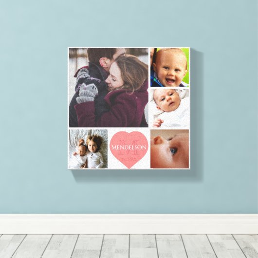 Mama papa en kinder canvas afdruk (Insitu (Houten vloer))