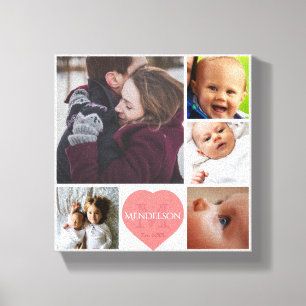 Mama papa en kinder canvas afdruk