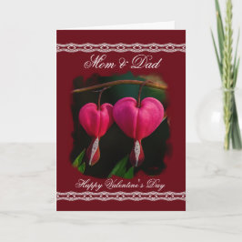 Mama / papa Happy Valentine's Day - Bloedende hart Feestdagen Kaart