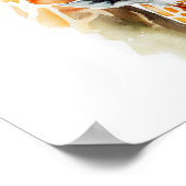 Mama, papa & ik | Giraffe | Kunst voor de kinderka Poster (Hoek)