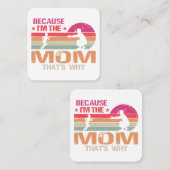 Mama & Papa is getrouwd met moederdag Vierkante Visitekaartje (Voorkant / Achterkant)