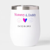 Mama & papa nieuwe ouders voegen naam datum hart b (Achterkant)