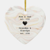 Mama papa Opa Opa Roze Goud Marmer Keramisch Ornament (Voorkant)