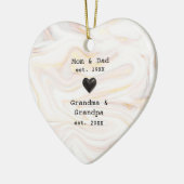 Mama papa Opa Opa Roze Goud Marmer Keramisch Ornament (Links)