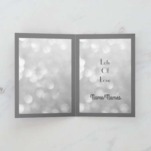 Mama & papa Silver Jubileum Groet Kaart (Binnen)