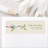 Mama & Papa Vogels Groene Ei Baby shower Etiket (Insitu)