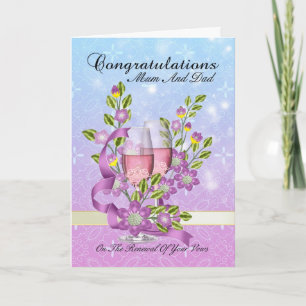 Mama & papa Wedding Gelofte Vernieuwing Kaart Met