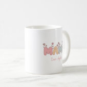 Mama Pastel Kleur Moederdag Aangepaste Naam Koffiemok (Voorkant rechts)