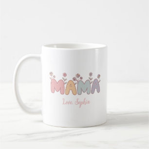 Mama Pastel Kleur Moederdag Aangepaste Naam Koffiemok