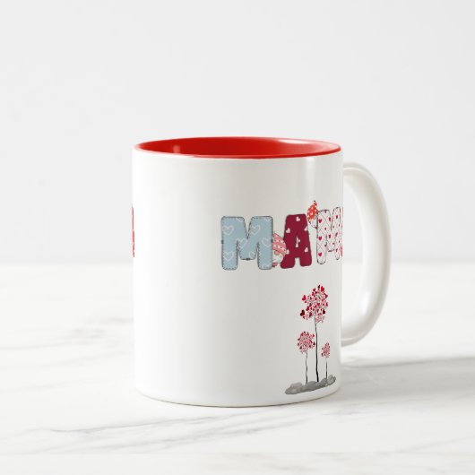 Mama Patchwork Hart Mok - Schattigee Moederdag Gif (Voorkant rechts)