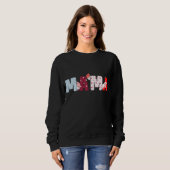 Mama Patchwork Letter Sweatshirt – Schattige Hart (Voorkant volledig)
