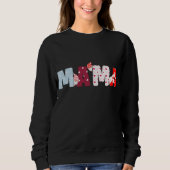 Mama Patchwork Letter Sweatshirt – Schattige Hart (Voorkant)