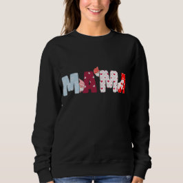 Mama Patchwork Letter Sweatshirt – Schattige Hart