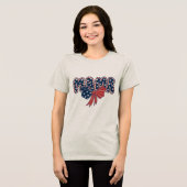 MAMA - Patriottische 4 juli sterren en boog PNG Tri-Blend Shirt (Voorkant volledig)