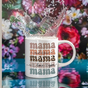 Mama Patroon Moderne Moeder Kinderen Namen Moederd Koffiemok