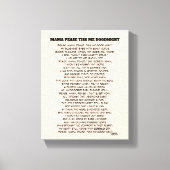 MAMA PEASE TIS ME DOODNIGHT CANVAS AFDRUK (Voorkant)