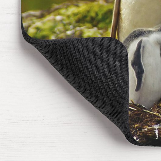 Mama Penguin en baby's Muismat (Hoek)