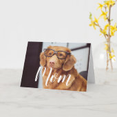 Mama Pet Foto Happy Mothers Day Schattige Funny Do Kaart (Gele Bloem)