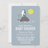 Mama-pinguïn vissen Baby Shower Kaart (Voorkant)