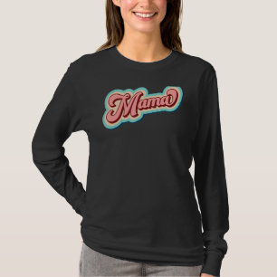 Mama Pink Retro Groovy Moederdag T-shirt