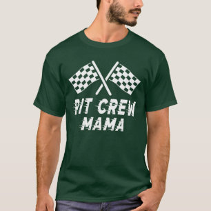 Mama Pit Crew Verjaardagsfeestje Kostuum Voor Race T-shirt