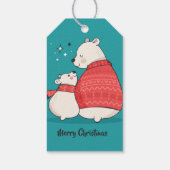 Mama Polar Beer kerstcadeautags Cadeaulabel (Achterkant)