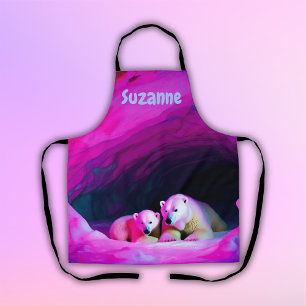 Mama Polar Beer met Cub Monogram   Schort